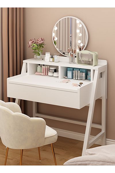 sharpdo Modern Minimalist Bedroom Dressing Table With LED Mirror