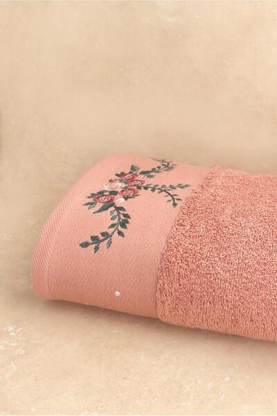 Ellia Soft Gardenia 100% бавовняна вишита весільна розкішна рушник для обличчя М'яка, поглинаюча, якісна 50x100 см