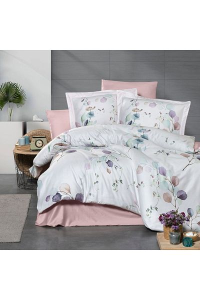 First Choice Leaf bed linen, 3D luxury cotton satin 6 pieces, First Choice, Leaf