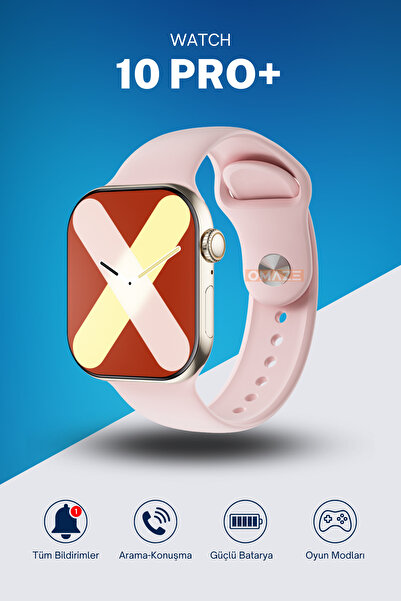 Omaze Watch 10 Pro Plus 2 Gb Hafızalı Android ve İos Uyumlu Pembe Akıllı Saat