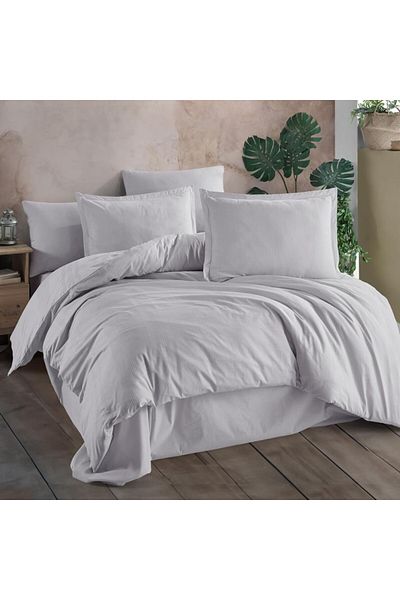 Clasy Lenjerie de pat jacquard ranforce, Clasy Home, Unita V4 Gri