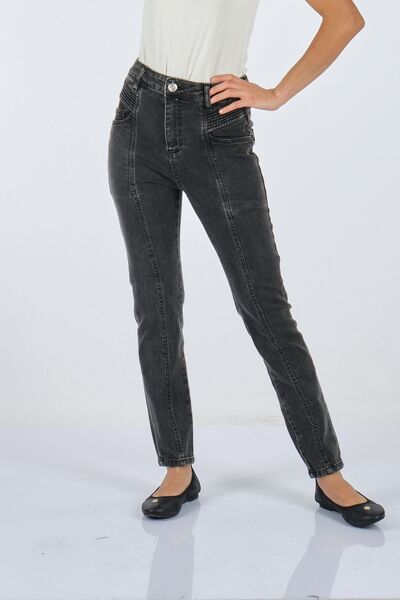 BSB Skinny Leg High Waist Black Women's Trousers 046- 212920