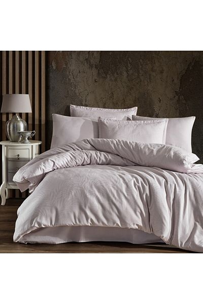 Clasy Lenjerie de pat de lux jacquard satin, Clasy Home, Arata V1 Bej