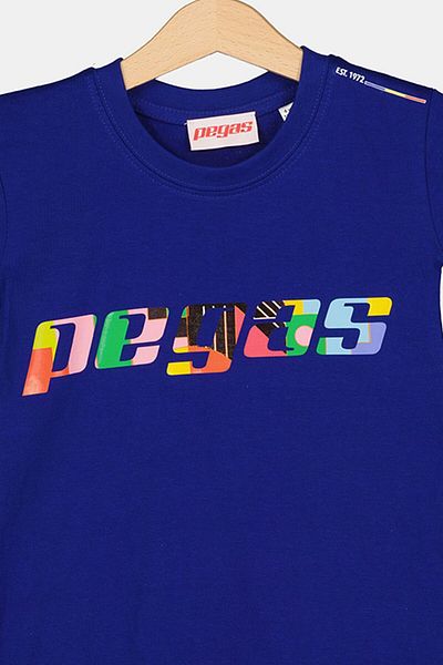Pegas Tricou obișnuit din bumbac pentru copii Logo Pegas multicolor