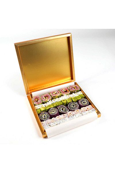 Hacı Şerif Sultan and Double Roasted Turkish Delight Gold Box 700g