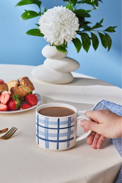 Karaca Alize Checkered Mug 390 ml