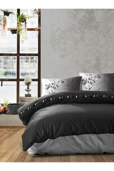 Cotton Box Lenjerie 1 persoana bumbac 100% ranforce,Cotton Box,Daren Black