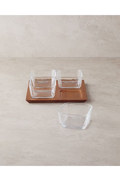 English Home 5 Bucuri Bambus Blend Sticlă-Prezentare 10x5 cm Transparent