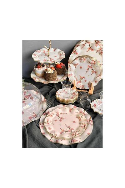GLASS AND GLASS Glass&Glass Avila Surf 34 Piece Tea Set