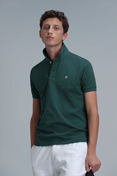 Lufian Ανδρικό μπλουζάκι με κοντό μανίκι με μινιμαλιστικό γιακά πόλο - Casual chic