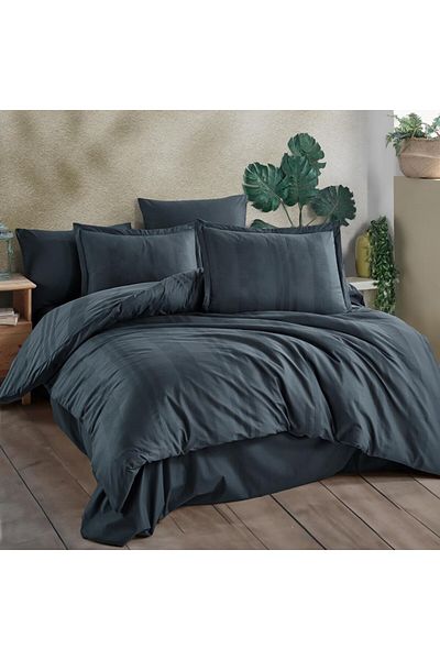 Clasy Lenjerie de pat jacquard ranforce, Clasy Home, Unita V3 Antracit