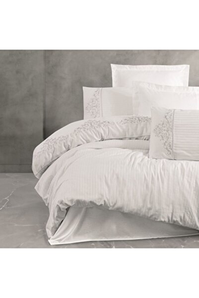 Cotton Box Lenjerii brodate de lux din satin, 6 piese, Cotton Box, Genny White