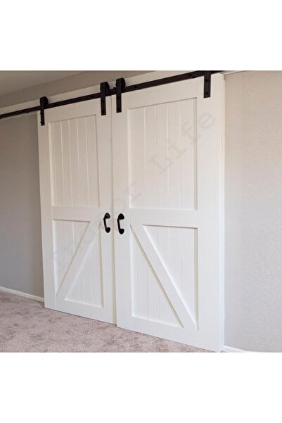 ERNAKS Sürgülü Kapı Ambar - Ahır Kapısı ÇİFT KAPILI SİSTEM 2 Mt Ray Dahil ( Kapının Kendisi Dahil Değildir)