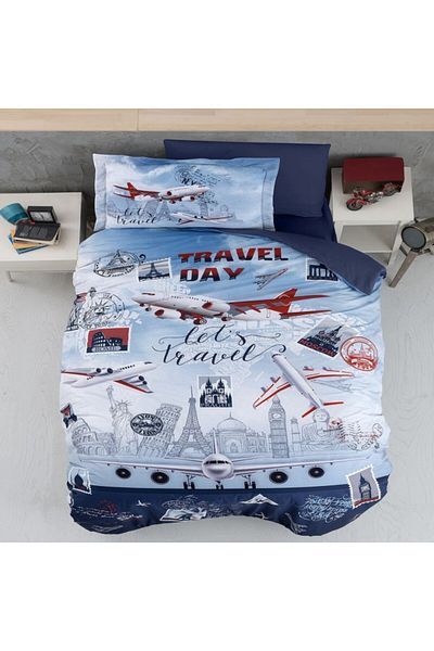 First Choice 1 person 3D digital bed linen, 100% cotton ranforce, Dream Destinations