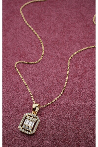 Çgk Çiğdem Gürel Kuyumculuk Altın Kaplama Baget Gümüş Kolye