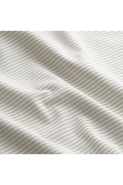 IKEA BERGPALM Grey Striped Pillowcase – 100% Cotton, Soft & Breathable (50x80 cm)