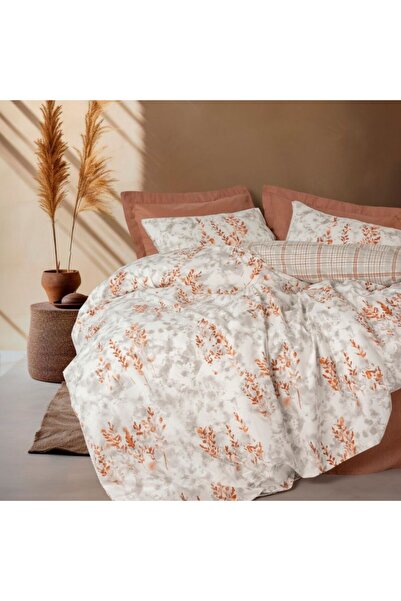 Cotton Box Lenjerie pat dublu cu frunze, bumbac 100% ranforce, Cotton Box, La...