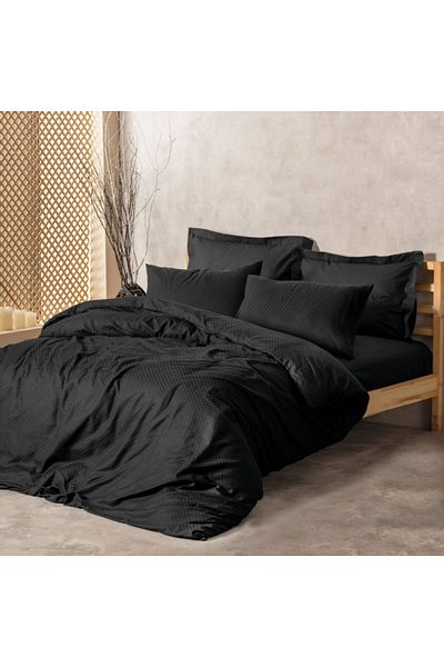 Cotton Box Lenjerie pat dublu bumbac 100% ranforce, Cotton Box, Plaid Black