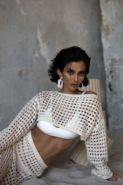 BOHEMAİ Santa Beige Crop