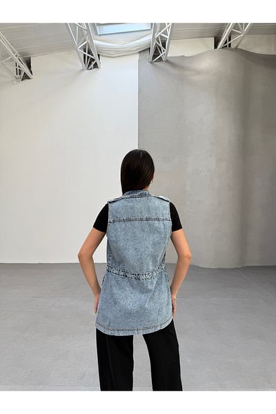 SOLİS MODA Women's Denim Vest