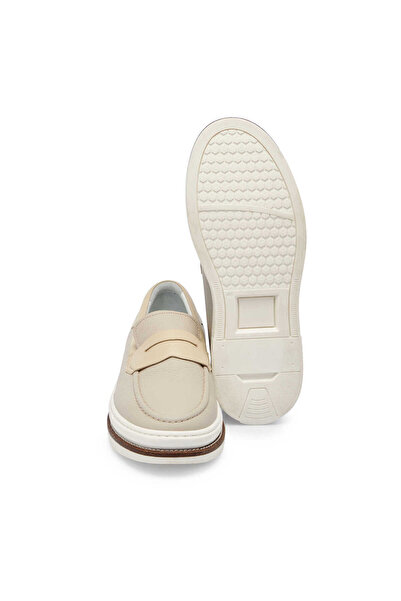 Tergan Bej Hakiki Deri Erkek Loafer - E24ı1ay56706-b19