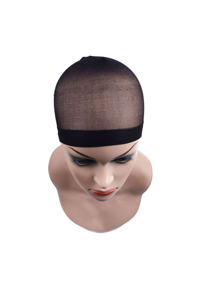 CREST E-TİCARET طقم شعر مستعار بونيه وشبكة - أسود