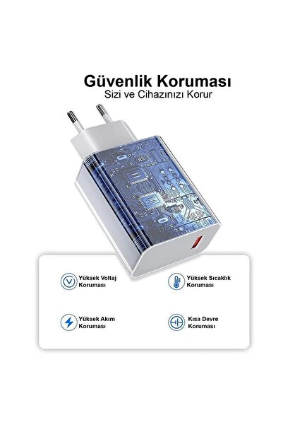 COSTER 120 Watt Hızlı Çift Turbo Şarj Seti Xiaomi OPPO POCO(Type-A) Android Uyumlu Coster