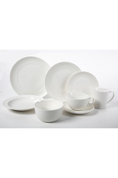 Martha Stewart Pack of 12 - 4 ea.:-10.75" Dinner Plate-8.5" Dessert Plate-6" Cereal Bowl