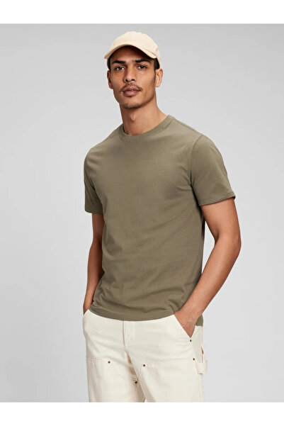 GAP Everyday Soft Sıfır Yaka T-Shirt Yeşil