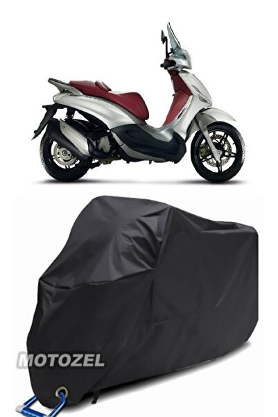 MotoZEL قماش مشمع أسود للدراجات النارية متوافق مع قفل بياجيو بيفرلي 200 متواف...