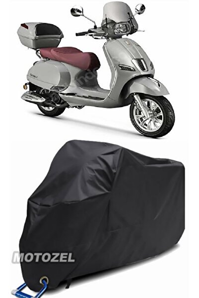 MotoZEL قماش مشمع أسود متوافق مع قفل Bianchi Happy 50 مقاوم للماء