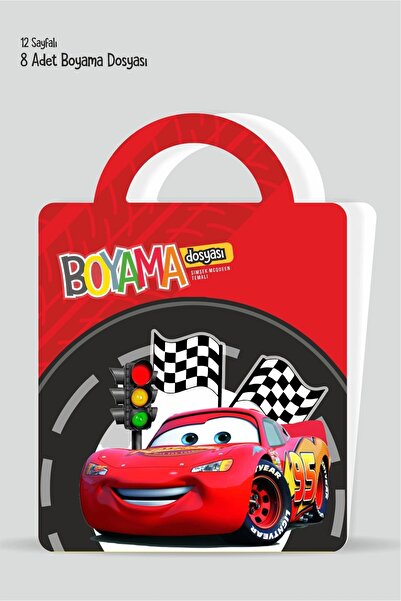 neşeli günlerim Şimşek Mcqueen Cars Temalı - Boyama Dosyası Seti Hediyesi 15x...