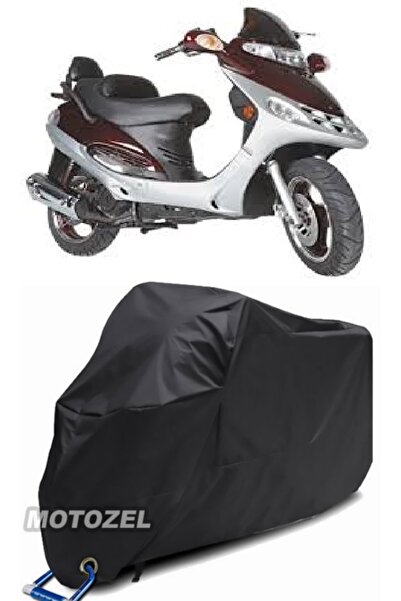 MotoZEL قماش مشمع أسود مقاوم للماء للدراجات النارية متوافق مع قفل 150 RE متوا...