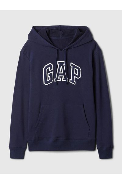GAP Γυναικείο φούτερ από ύφασμα πετσέτας Navy Blue Logo