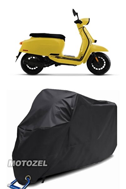 MotoZEL قماش لامبريتا V50 خاص بقفل متوافق مع القماش المشمع الأسود للدراجات ال...