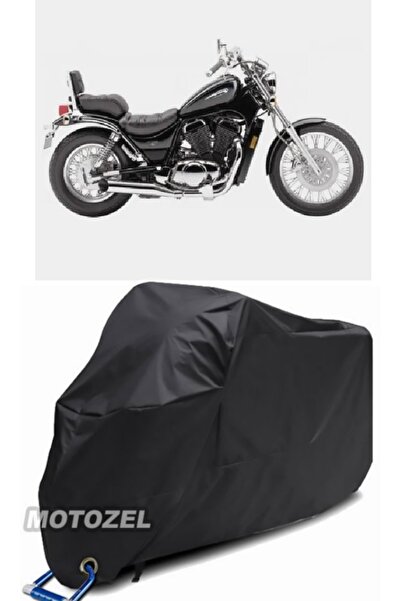 MotoZEL حقيبة خلفية سوداء لسوزوكي VL 600 Intruder مع قماش مشمع للدراجة الناري...