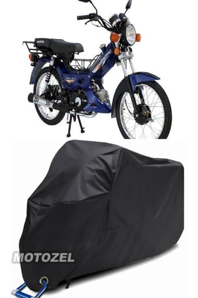 MotoZEL قماش القنب الأسود المتوافق مع Mondial 100 Hyena X Lock مقاوم للماء