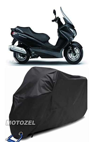 MotoZEL حقيبة خلفية سوداء لسوزوكي بورجمان UH 150 وقماش قنب متوافق مع قفل مقاو...