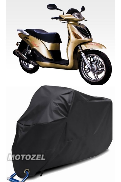 AutoZEL دورادو ساندور 150 غطاء دراجة نارية أسود مقاوم للماء (متوافق مع القفل)