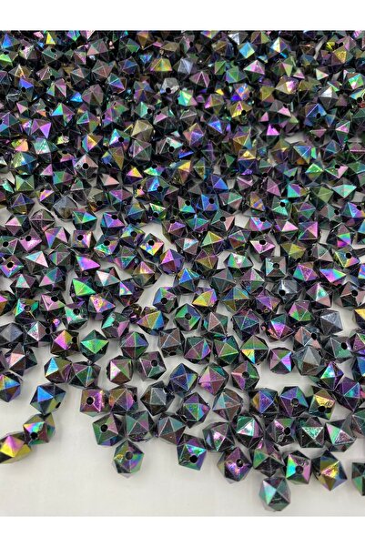 Hedef Bijuteri 100 جرام مكعب أسود 10 مم مع جانجان، خرز أكريليك مكعب، خرز حقيب...