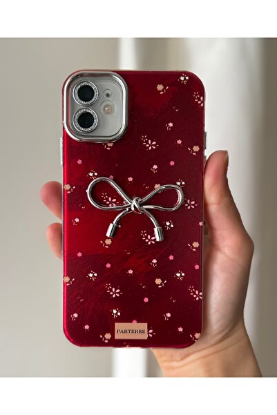 FİŞNEİLETİŞİM İPHONE 11 UYUMLU FİYONKLU SİMLİ LENS KORUYUCULU BORDO KILIF