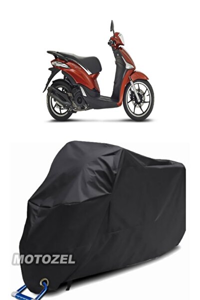 AutoZEL بياجيو ليبرتي 200 غطاء دراجة نارية أسود مقاوم للماء (متوافق مع القفل)