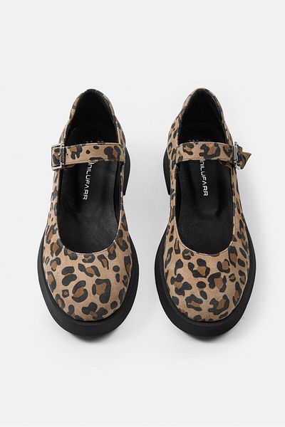 NILUFARR Panthera Leopard Genuine Leather Women's Loafer
