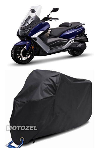 MotoZEL قماش القنب الأسود المتوافق مع قفل Sym Maxi 400i ABS مقاوم للماء