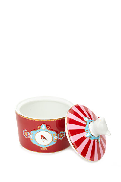 Pip Studio Love Birds Kırmızı Porselen Şekerlik