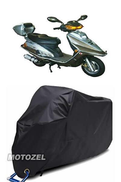 MotoZEL قماش القنب الأسود المتوافق مع قفل Mondial 125 MT مقاوم للماء