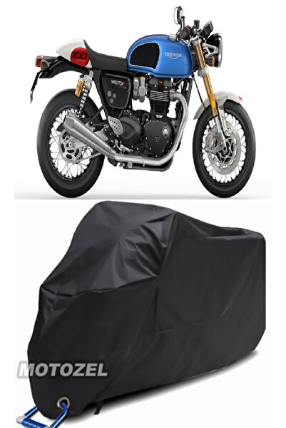 MotoZEL قماش دراجة نارية أسود متوافق مع قفل Triumph Thruxton RS مقاوم للماء
