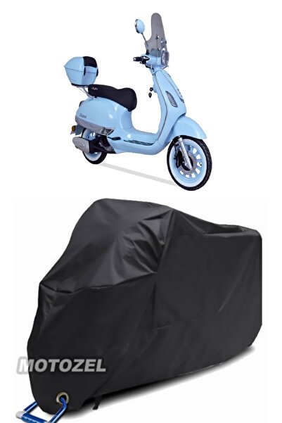 MotoZEL قماش مشمع أسود للدراجات النارية من أرورا سفاري 125 متوافق مع القفل مق...