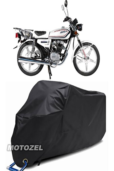 MotoZEL Arora Ar 100-8 Classic Steel Lock Compatible Black Motorcycle Tarpaul...