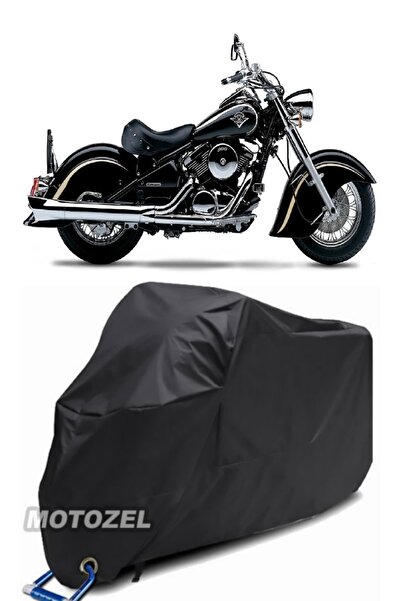 MotoZEL حقيبة خلفية سوداء من Kawasaki VN 800 Drifter مع قماش مشمع للدراجة الن...